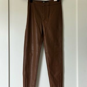 Zara Faux Leather Leggings